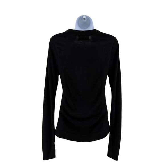Athleta Top Black WMNS Sz L Stretch Pullover Crewneck Long Sleeve Activewear - Picture 4 of 7
